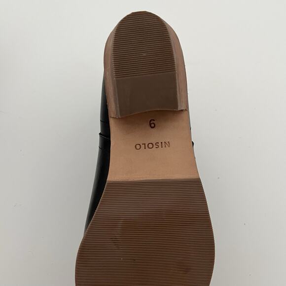 Nisolo Womens 9 Shoes Mia Everyday Bootie Black Leather Ankle Boots Stacked Heel - Picture 10 of 12